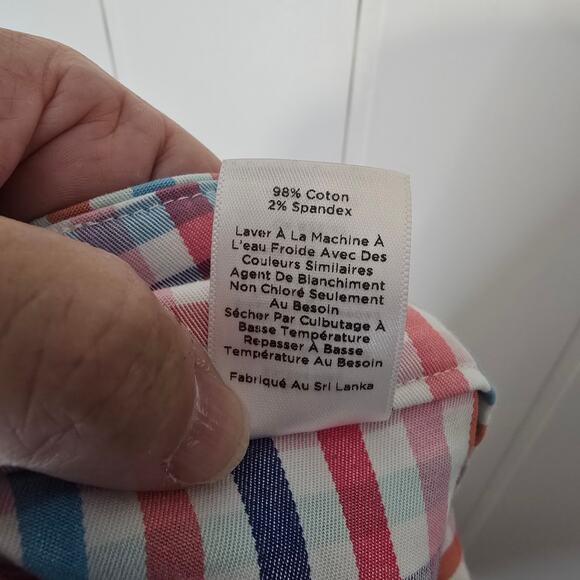 Talbots Check Plaid Skort Shorts Gingham Multi Color Stretch Size 14W - Picture 6 of 9